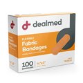 Dealmed Adhesive Bandages, Fabric, 3/4" X 3", 100/Bx, 24/Cs, 2400PK 783810
